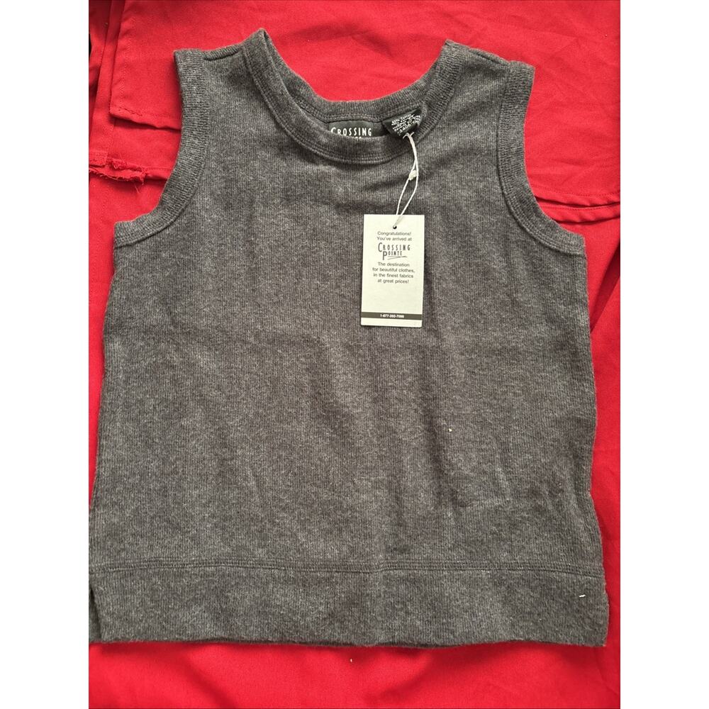 Women’s Crossing Pointe Xs Pt Gray Tank Top NWT
